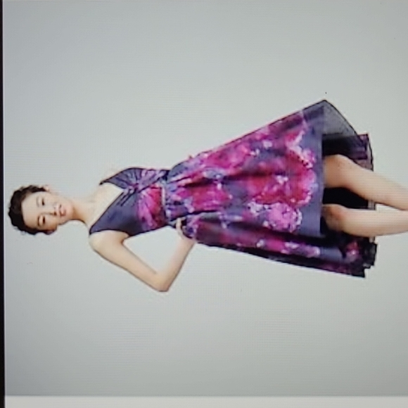 Neiman Marcus Lela Rose 🌹Midi Dress Target sz 12 - Picture 10 of 11